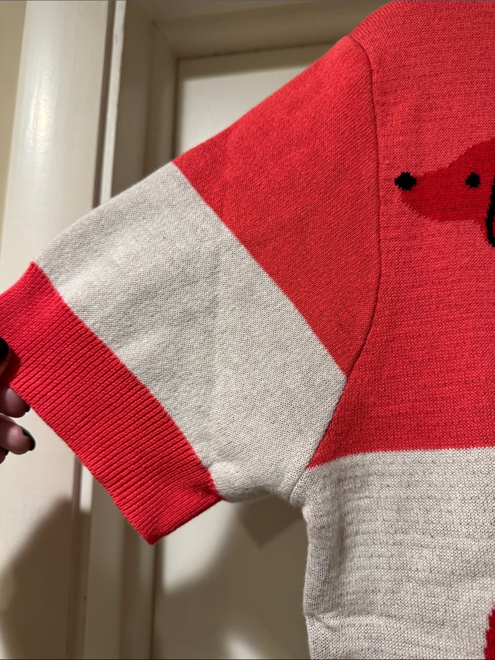 OXKNIT Color Block Dog Polo in Red & White XL NWT - Picture 6 of 6
